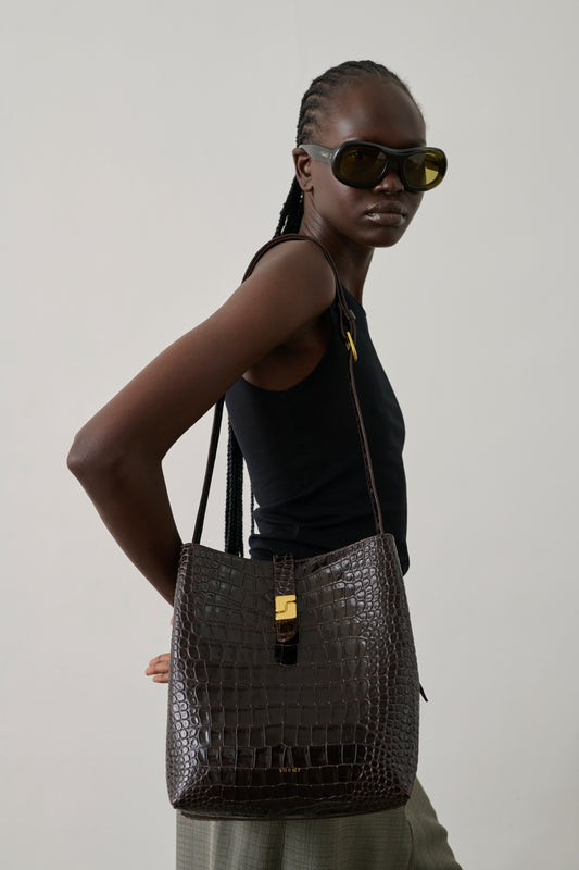 Sac Bello - Marron Foncé - Cuir - Femme