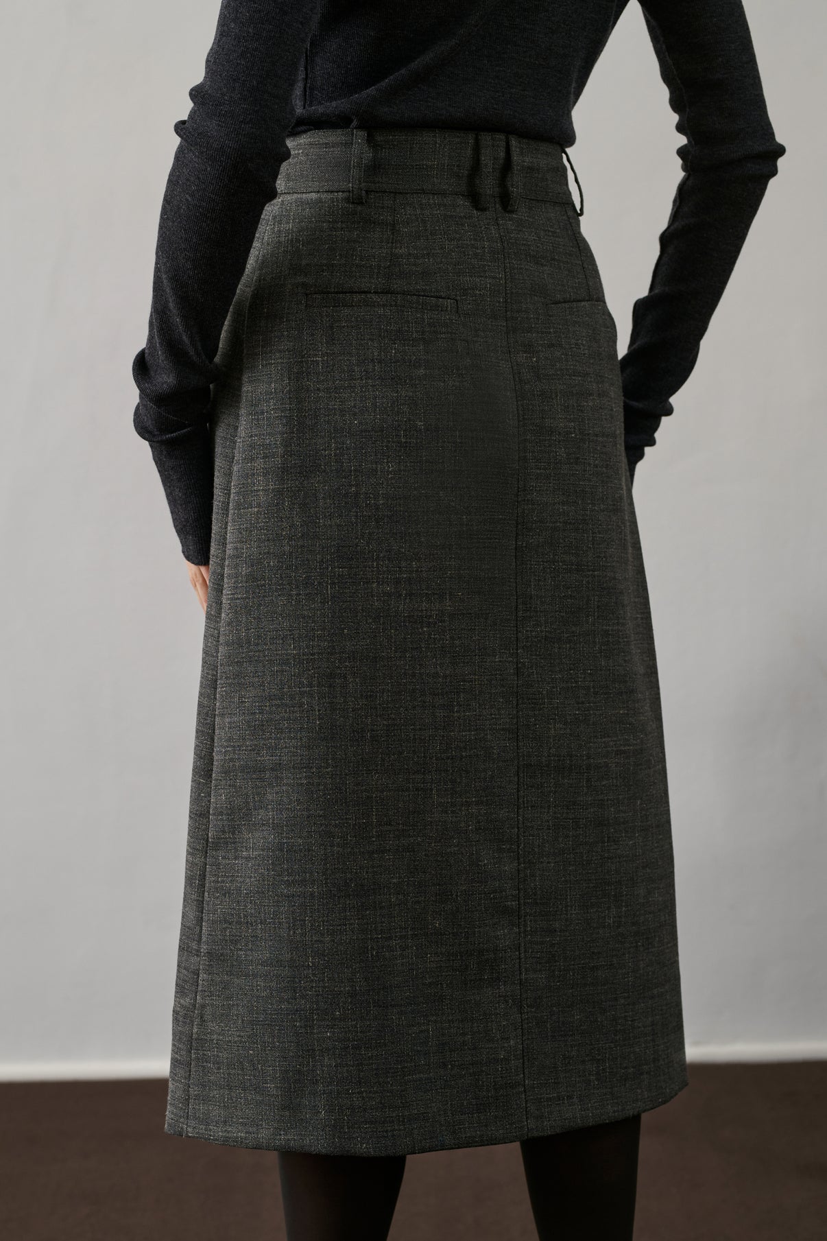 Jupe Varna - Gris Chiné - Femme vue 4