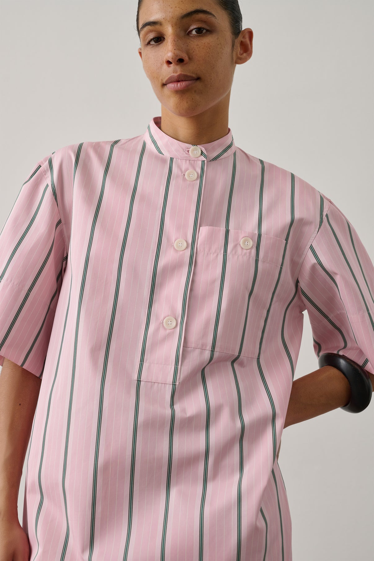 Robe Ilya - Rose/Gris - Coton - Femme vue 3