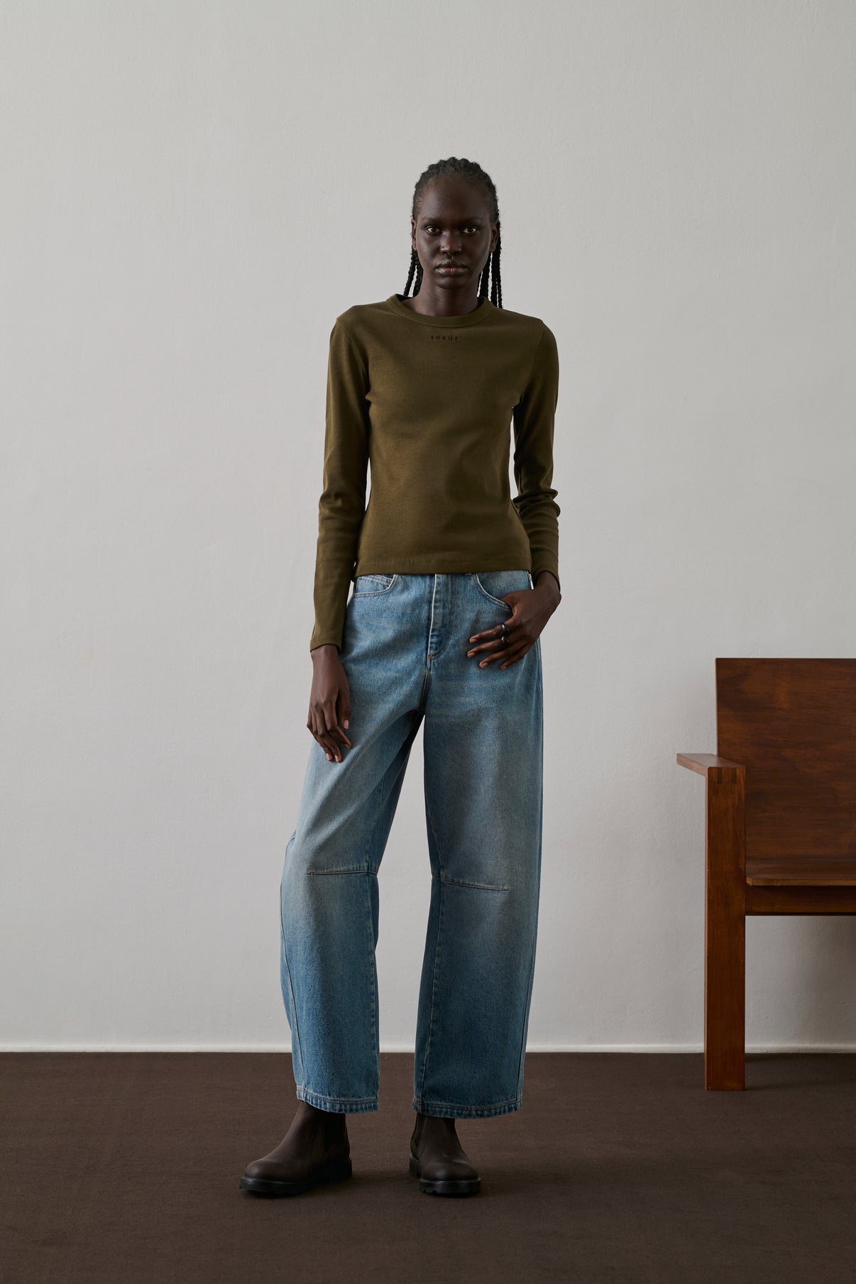 Tee-Shirt Flavie - Kaki Foncé - Coton - Femme vue 2