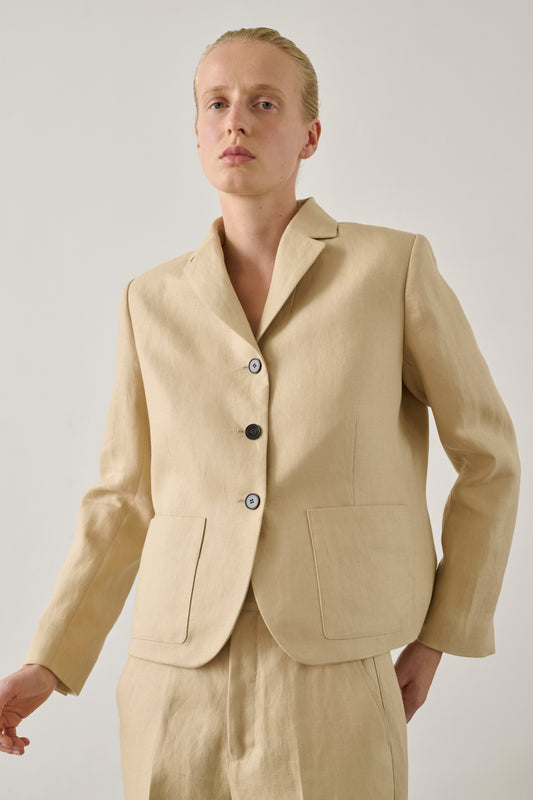 Veste Hespera - Beige Poudre - Lin - Femme