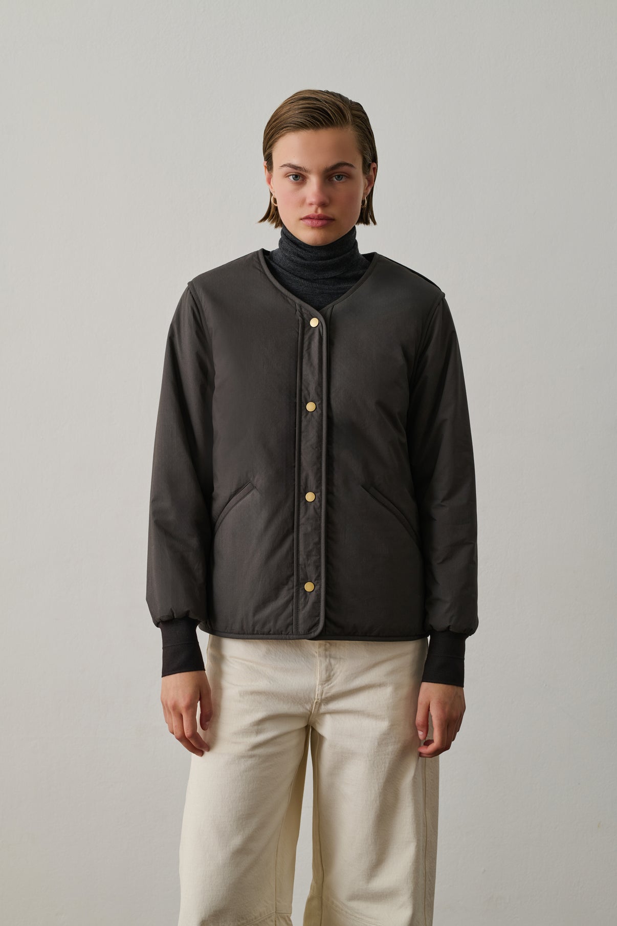 Blouson Goji - Gris Foncé - Coton - Femme vue 3