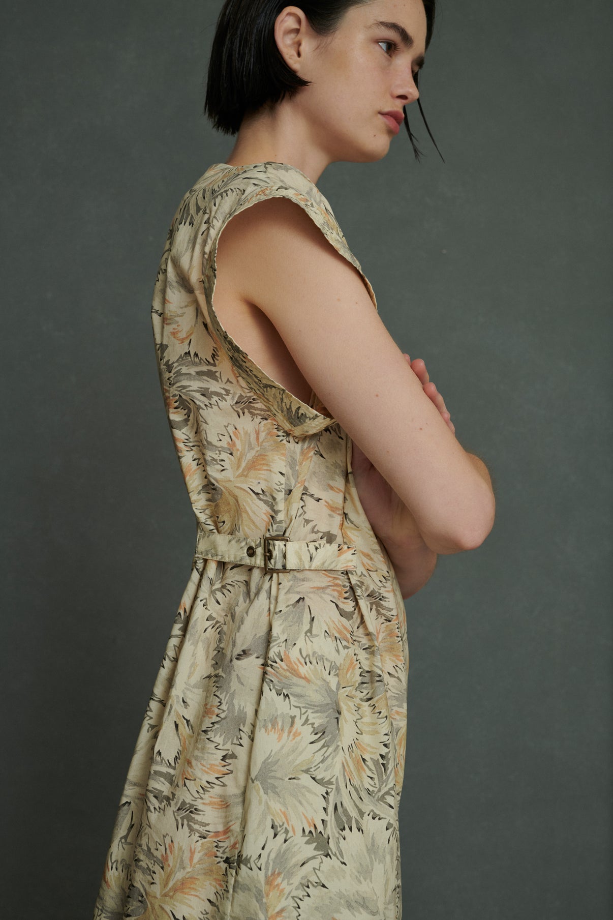 Robe Alba - Beige/Gris - Coton - Femme vue 4