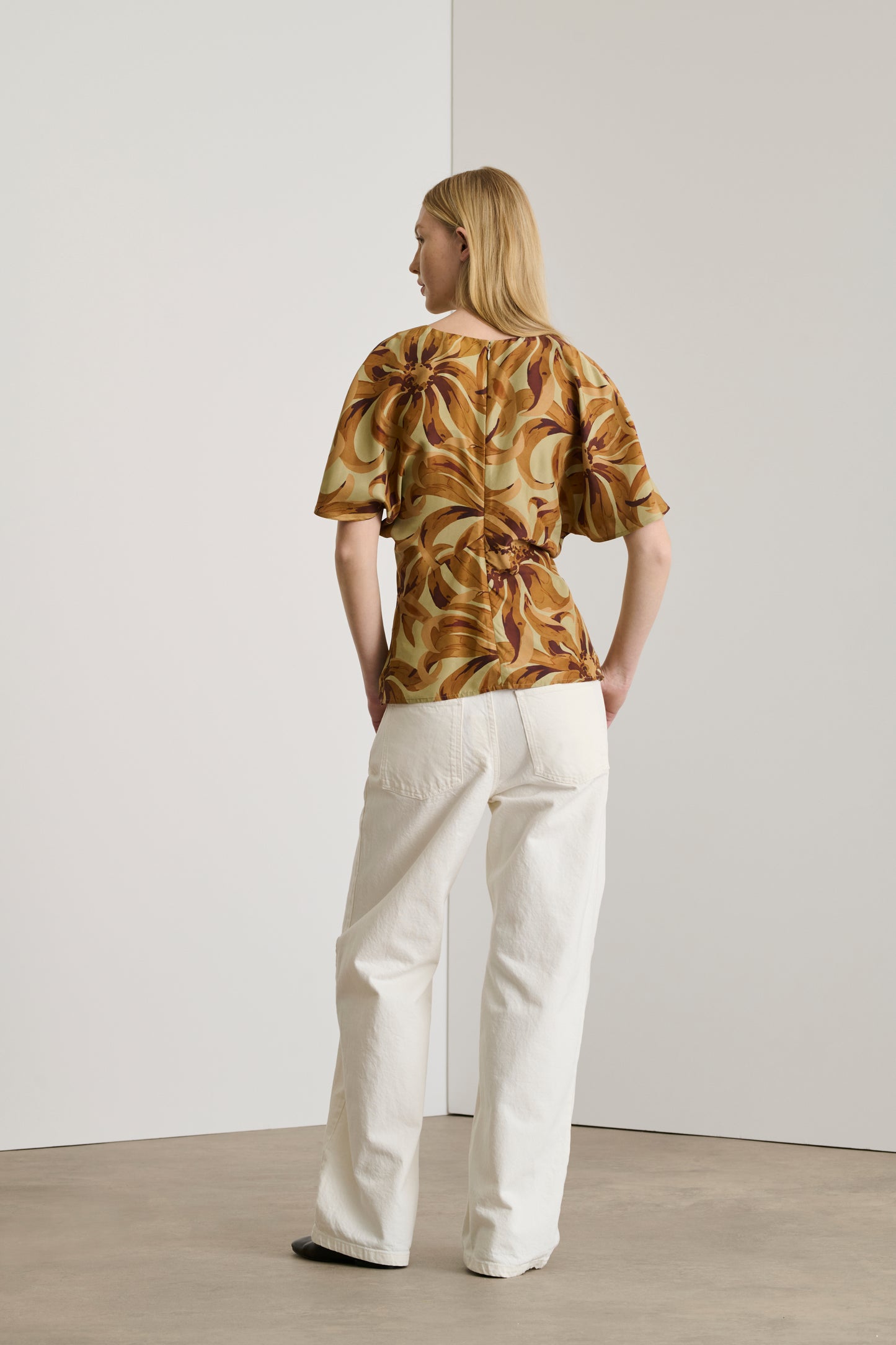 Blouse Embrun - Orange/Argile - Soie - Femme