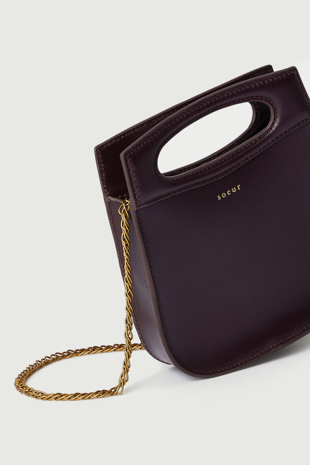 Sac Cheri Mini - Bordeaux Foncé - Cuir - Femme vue 5